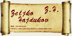 Željko Hajdukov vizit kartica